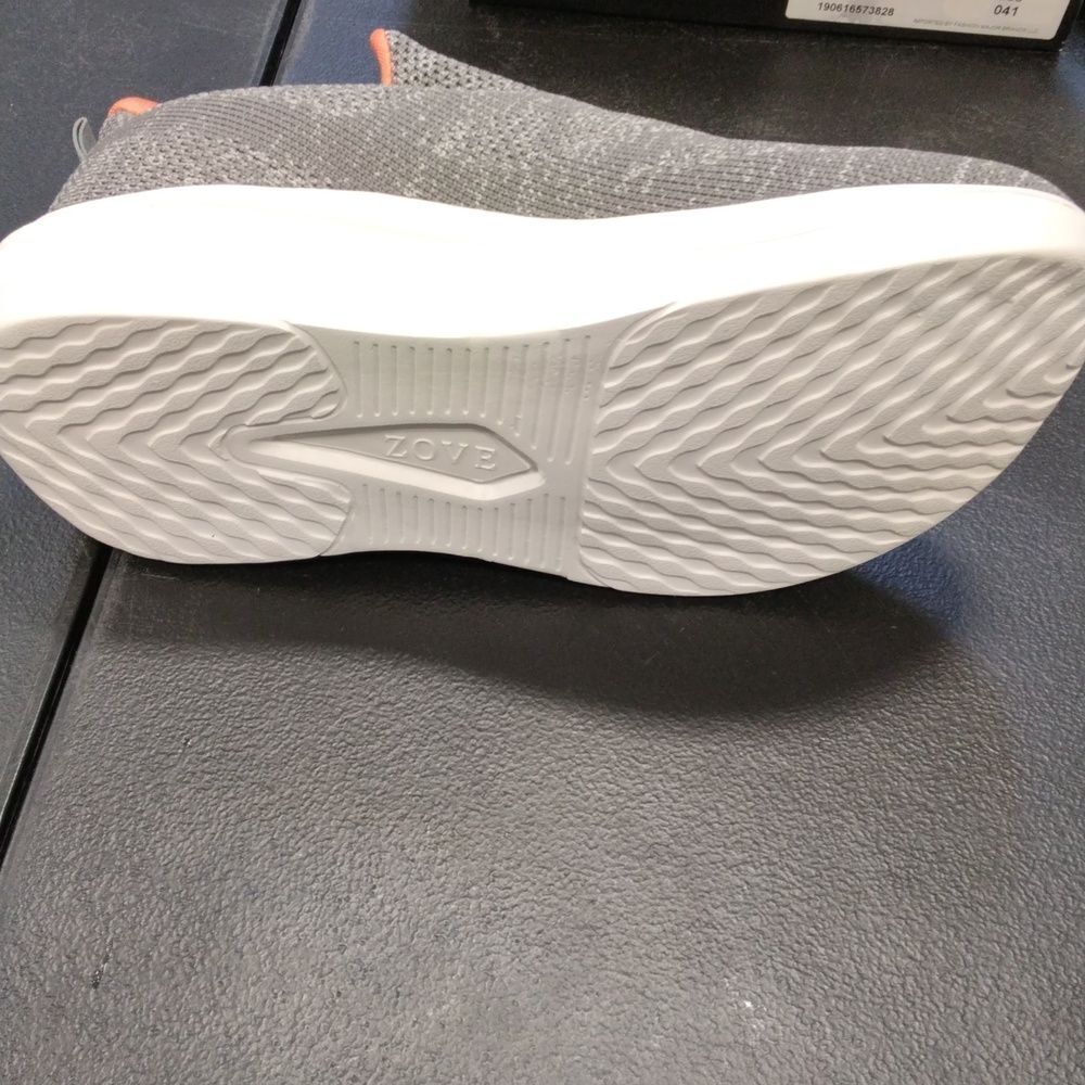 Gray Slip-On Sneakers with Orange Lining - Picture 3 of 3